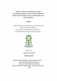 Hubungan Kontrol Diri Dengan Stress Akademik Mahasiswa Fakultas Ushuluddin Dan Dakwah Di Universitas Islam Negeri Raden Mas Said Surakarta