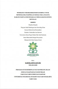 PENERAPAN TEKNIK BEHAVIOR FLOODING UNTUK MENINGKATKAN KEPEKAAN SOSIAL PADA ANGGOTA KARANGTARUNA DUKUH BAKALAN DESA KARANGGENENG BOYOLALI