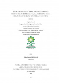 Dampak Implementasi Teknik Self Management Dan Meditasi Dalam Menurunkan Gejala Depresi Bagi Warga Binaan Pemasyarakatan Rutan Kelas Ii B Boyolali