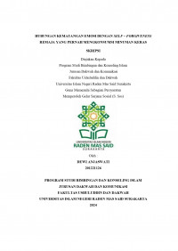 Hubungan Kematangan Emosi Dengan Self – Forgiveness Remaja Yang Pernah Mengkonsumsi Minuman Keras