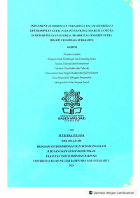 Implementasi Bimbingan Vokasional Dalam Membekali Keterampilan Kerja Pada Penyandang Disabilitas Netra Di Rumah Pelayanan Sosial Disabilitas Sensorik Netra Bhakti Chandrasa Surakarta