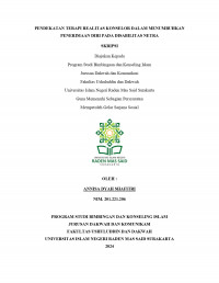 Pendekatan Terapi Realitas Konselor Dalam Menumbuhkan Penerimaan Diri Pada Disabilitas Netra