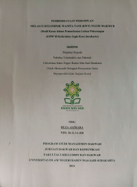 Pemberdayaan Perempuan Melalui Kelompok Wanita Tani (KWT) Ngudi Makmur (Studi Kasus dalam Pemanfaatan Lahan Pekarangan di RW 05 Kelurahan Joglo Kota Surakarta)