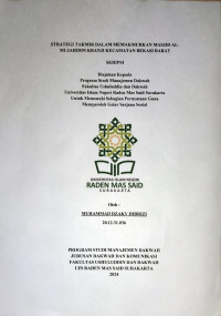 Strategi Takmir Dalam Memakmurkan Masjid Al-Mujahidin Kranji Kecamatan Bekasi Barat