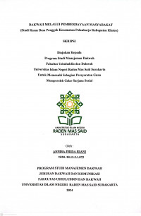 Dakwah Melalui Pemberdayaan Masyarakat (Studi Kasus Desa Ponggok Kecamatan Polanharjo Kabupaten Klaten)