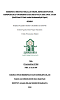 Bimbingan Individu Melalui Teknik Reframing untuk Meningkatkan Optimisme Masa Depan pada Diri Anak Yatim (Studi Kasus di Panti Asuhan Muhammadiyah Ngawi)