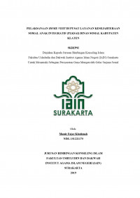 Pelaksanaan Home Visit di Pusat Layanan Kesejahteraan Sosial Anak Integratif (PLKSAI) Dinas Sosial Kabupaten Klaten