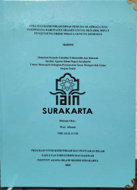 Strategi komunikasi dinas pemuda olahraga dan pariwisata kabupaten Sragen untuk menarik minat pengunjung objek wisata gunung kemukus