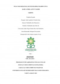 Nilai Mahabbah Dalam Puisi Rahman Rahim Cinta Karya Emha Ainun Nadjib