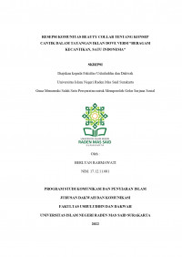 RESEPSI KOMUNITAS BEAUTY COLLAB TENTANG KONSEP CANTIK DALAM TAYANGAN IKLAN DOVE VERSI 