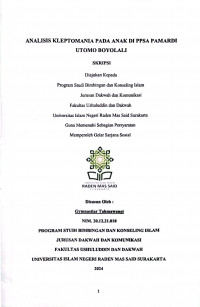 Analisis Kleptomania Pada Anak di PPSA Pamardi Utomo Boyolali