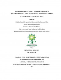 Implementasi Jurnalisme Advokasi Dalam Film Dokumenter Surat Cinta Dari Pantura Produksi Watchdoc (Analisis Semiotika Charles Sanders Peirce)