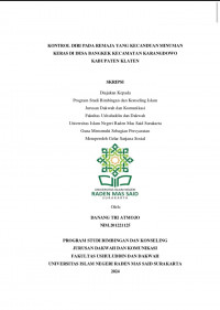 KONTROL DIRI PADA REMAJA YANG KECANDUAN MINUMAN KERAS DI DESA BANGKEK KECAMATAN KARANGDOWO KABUPATEN KLATEN