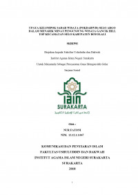 UPAYA KELOMPOK SADAR WISATA (POKDARWIS) SELO ARGO DALAM MENARIK MINAT PENGUNJUNG WISATA GANCIK HILL TOP KECAMATAN SELO KABUPATEN BOYOLALI