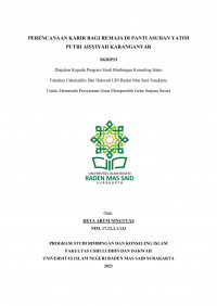 PERENCANAAN KARIR BAGI REMAJA DI PANTI ASUHAN YATIM PUTRI AISYIYAH KARANGANYAR