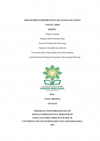 Efikasi Diri Entrepreneur Pada Pengusaha Muda Coffee Shop