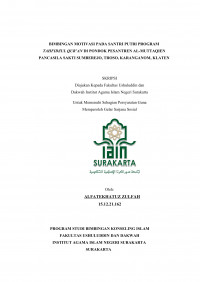 Bimbingan Motivasi Pada Santri Putri Program Tahfidzul Qur'an di Pondok Pesantren Al-Muttaqien Pancasila Sakti Sumberejo, Troso, Karanganom, Klaten