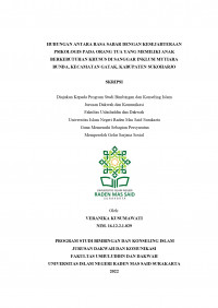 Hubungan Antara Rasa Sabar Dengan Kesejahteraan Psikologis Pada Orang Tua Yang Memiliki Anak Berkebutuhan Khusus di Sanggar Inklusi Mutiara Bunda, Kecamatan Gatak, Kabupaten Sukoharjo