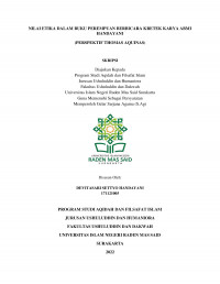 NILAI ETIKA DALAM BUKU PEREMPUAN BERBICARA KRETEK (PERSPEKTIF THOMAS AQUINAS)