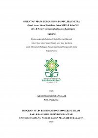 ORIENTASI MASA DEPAN SISWA DISABILITAS NETRA (Studi Kasus Siswa Disabilitas Netra SMALB Kelas XII di SLB Negeri Luragung Kabupaten Kuningan)