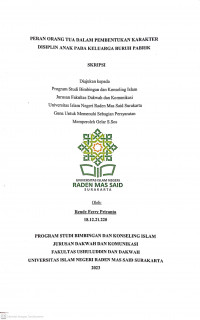 Peran Orang Tua dalam Pembentukkan Karakter Disiplin Anak pada Keluarga Buruh Pabrik