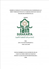 Bimbingan Rohani Untuk Meningkatkan Keberkmaknaan Hidup Terhadap Pengguna Narkoba di Rumah Tahanan Negara Kelas IIB Boyolali