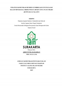 STRATEGI KOMUNIKASI BUMDES GUMBREGAH GUNUNGGAJAH DALAM MENGELOLA OBJEK WISATA BUKIT CINTA WATU PRAHU (BCWP) BAYAT KLATEN