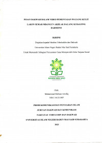 Pesan Dakwah dalam Video Pementasan Wayang Kulit Lakon Semar Mbangun Akhlak Dalang Ki Bagong Darmono