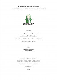 Konsep Pemerintahan Menurut Al-Mawardi Dalam Kitab Al-Ahkam As-Sulthoniyyah