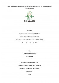 Analisis Epistimologi Burhani Muhammad Al-Jabiri (kritik Nalar Arab)