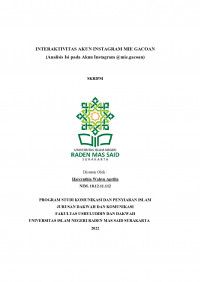 INTERAKTIVITAS AKUN INSTAGRAM MIE GACOAN (ANALISIS ISI PADA AKUN INSTAGRAM @MIE.GACOAN)