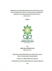 IMPLEMENTASI KOMUNIKASI PEMASARAN PENGELOLA DESA WISATA LEREP, KECAMATAN UNGARAN BARAT, KABUPATEN SEMARANG DALAM MENINGKATKAN KUNJUNGAN WISATAWAN