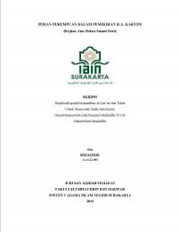 PERAN PEREMPUAN DALAM PEMIKIRAN R.A. KARTINI ( Kajian Atas Relasi Suami- Istri)