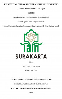 Representasi Cyberbullying dalam Film Unfriended (Analisis Wacana Teun A. Van Dijk)