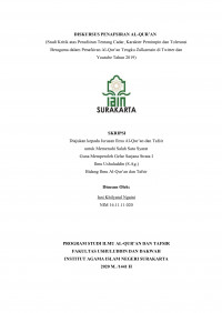 Diskursus Penafsiran Al-Qur'an (Studi Kritik atas Penafsiran Tentang Cadar, Karakter Pemimpin dan Toleransi Beragama dalam Penafsiran Tengku Zulkarnain Di Twitter dan Youtube Tahun 2019)