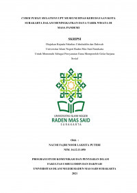 CYBER PUBLIC RELATIONS UPT MUSEUM DINAS KEBUDAYAAN KOTA SURAKARTA DALAM MENINGKATKAN DAYA TARIK WISATA DI MASA PANDEMI