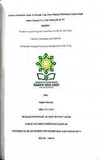 Analisis Penafsiran Surah Al-Fatiha Tuan Guru Bajang Muhammad Zainul Majdi dalam Channel Youtube Bunsyafa'ah TV