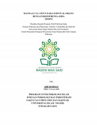 Manfaat Ta'awun pada Orang Dengan Skizofrenia (ODS)