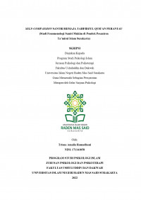 SELF-COMPASSION SANTRI REMAJA TAHFIDZUL QUR`AN PERANTAU (STUDI FENOMENOLOGI SANTRI MUKIM DI PONDOK PESANTREN TA`MIRUL ISLAM SURAKARTA)