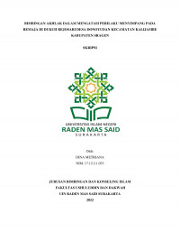 Bimbingan Akhlak dalam Mengatasi Perilaku Menyimpang Pada Remaja di dukuh Rejosari desa Donoyudan kecamatan Kalijambe kabupaten Sragen