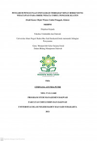 PENGARUH PENGGUNAAN INSTAGRAM TERHADAP MINAT BERKUNJUNG WISATAWAN PADA OBJEK WISATA UMBUL PONGGOK KLATEN