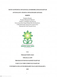 Motivasi Pemuda Muslim Berorganisasi Dakwah (Studi Kasus: Pemuda Muhammadiyah)