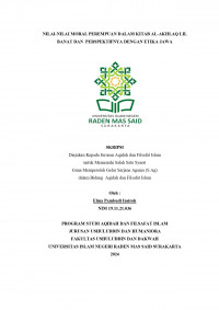 NILAI-NILAI MORAL PEREMPUAN DALAM KITAB AL-AKHLAQ LIL BANAT DAN  PERSPEKTIFNYA DENGAN ETIKA JAWA