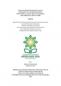 STRATEGI KOMUNIKASI BAZNAS KOTA SURAKARTA DALAM MENINGKATKAN PENGUMPULAN ZAKAT MELALUI GERAKAN SOLO BERZAKAT DENGAN QRIS