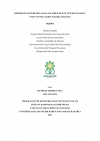 Representasi Perempuan Dalam Video Klip Tutur Batin Karya Yura Yunita (Analisis Semiotika John Fiske)