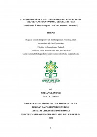 Strategi Pekerja Sosial Dalam Meningkatkan Career Self Efficacy Penyandang Disabilitas Fisik (studi kasus di Sentra Terpadu 