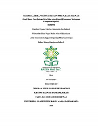 Tradisi Tahlilan Sebagai Akulturasi Budaya Dakwah “(Studi Kasus Desa Badran Rejo Kelurahan Kemiri Kecamatan Mojosongo Kabupaten Boyolali)”