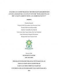 METODE DAKWAH NING UMI LAILA MELAUI YOUTUBE PADA AKUN @NingUmiLaila