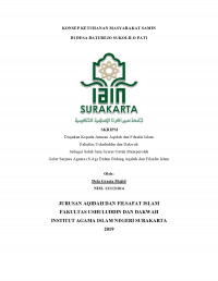 Konsep Ketuhanan Masyarakat Samin di Desa Baturejo Sukolilo Pati