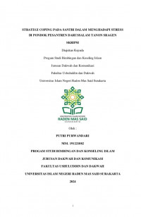 Strategi Coping Pada Santri Dalam Menghadapi Stress Di Pondok Pesantren Darussalam Tanon Sragen